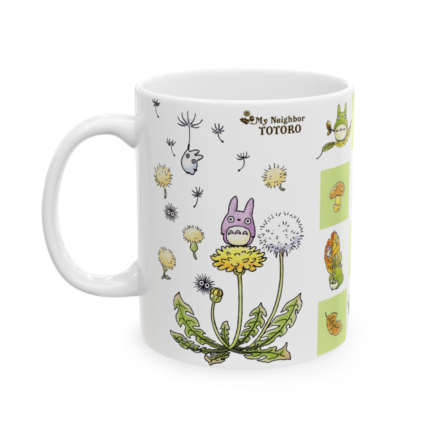 Totoro Green Mug – Studio Ghibli Ceramic Coffee Cup – 11oz & 15oz Gift for My Neighbor Totoro Fans