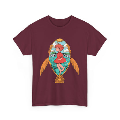 Ponyo Art T-Shirt – 100% Cotton Studio Ghibli Shirt for Anime Fans