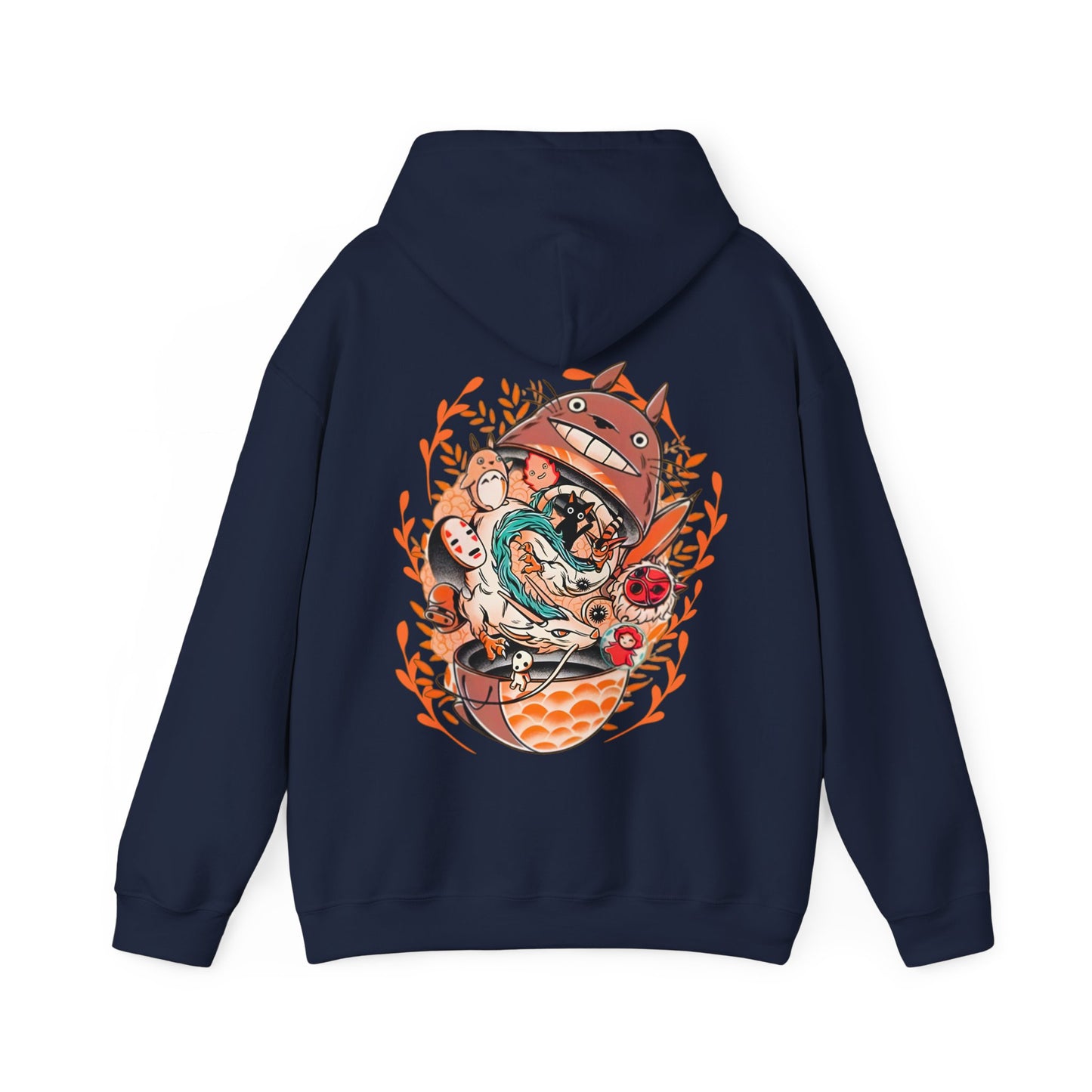 Totoro Matryoshka Back Print Hoodie – 100% Cotton Studio Ghibli Sweatshirt for Anime Fans