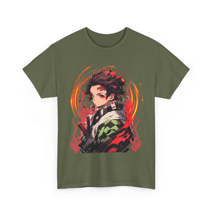 Tanjiro Kamado Demon Slayer T-Shirt – 100% Cotton Anime Tee for Kimetsu no Yaiba Fans