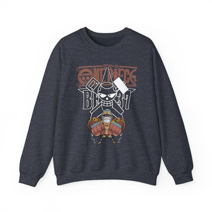 Franky One Piece Sweatshirt – 100% Cotton Anime Crewneck for True Fans