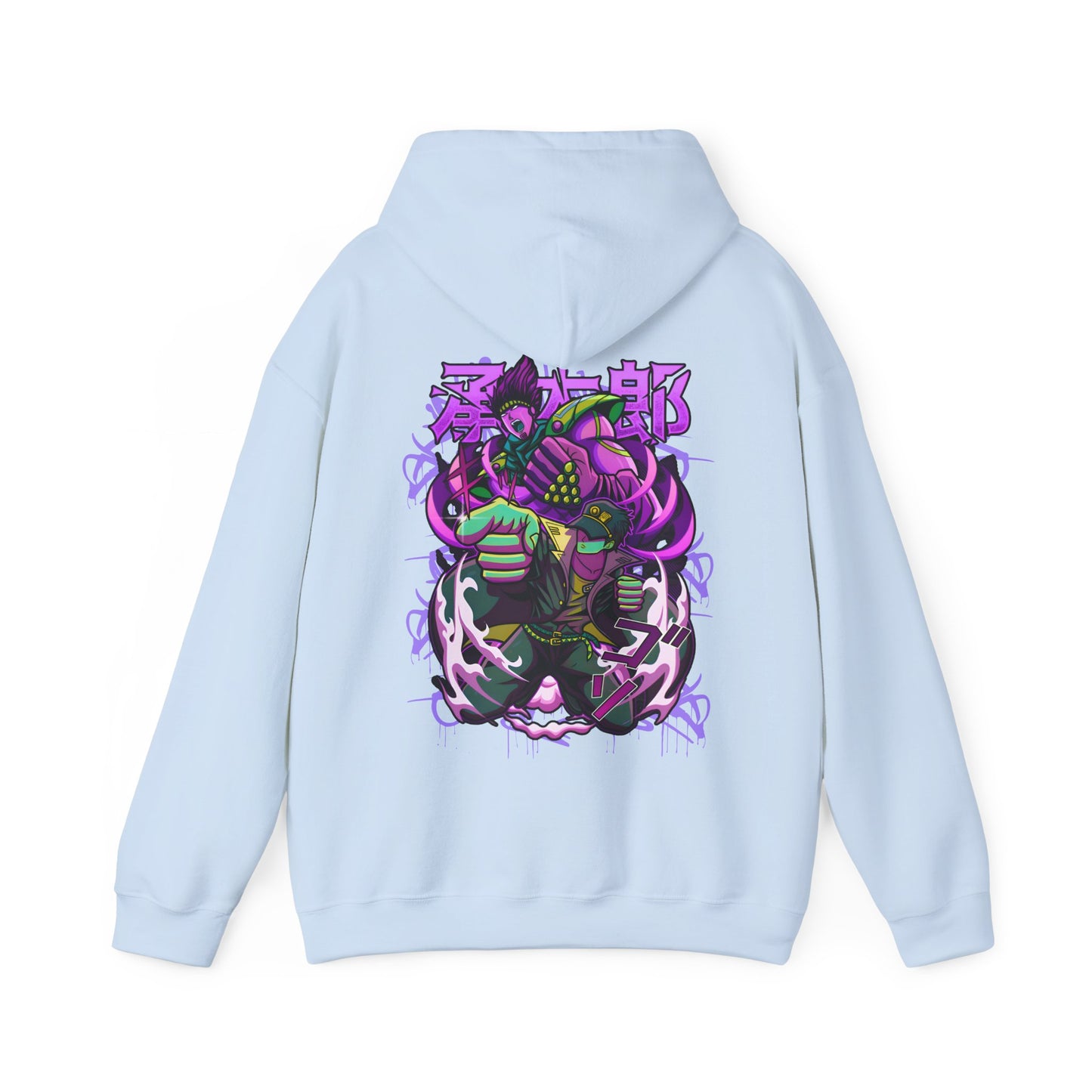 JoJo's Bizarre Adventure Back Print Hoodie – 100% Cotton Anime Hoodie for JoJo Fans