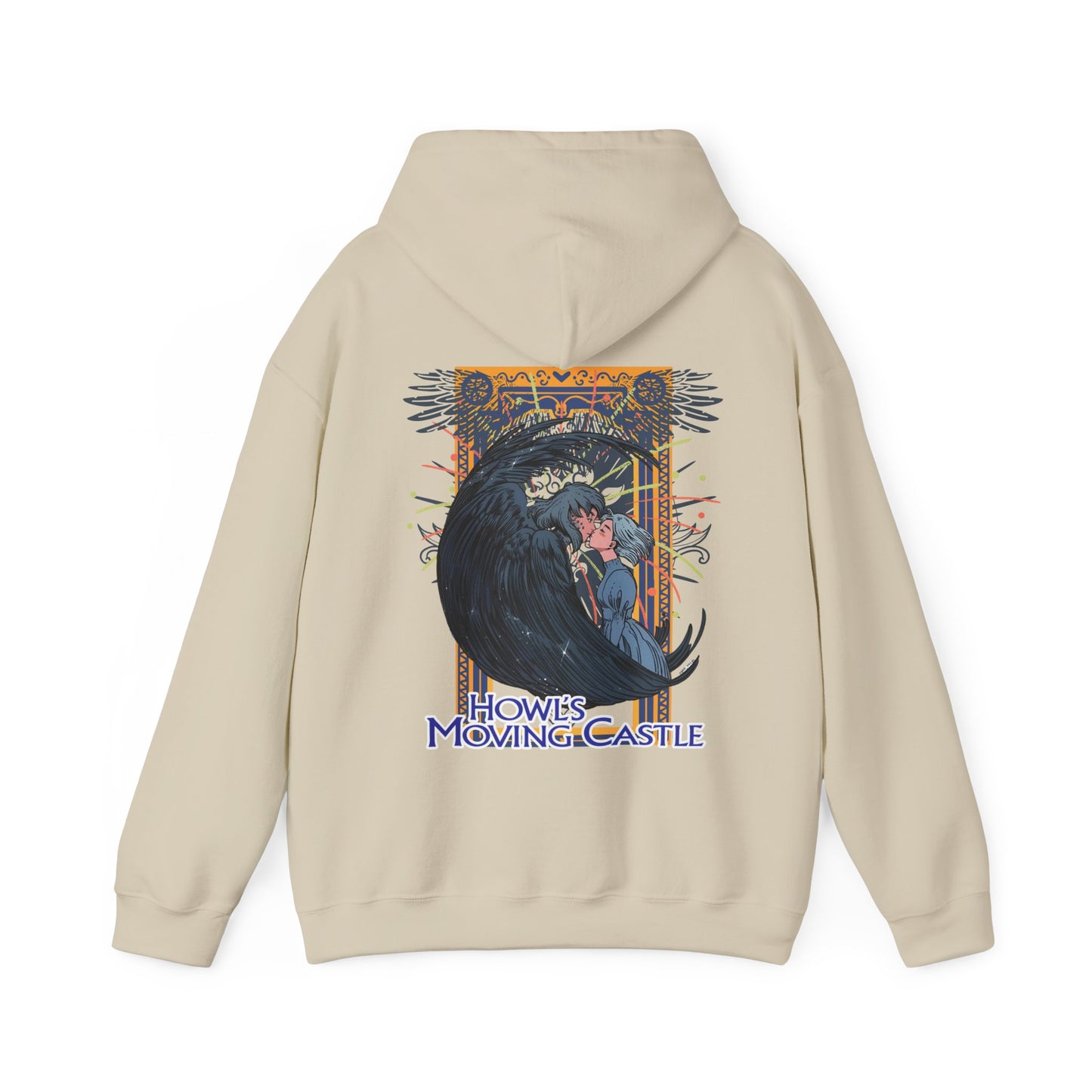 Howl’s Moving Castle Back Print Hoodie – 100% Cotton Studio Ghibli Sweatshirt for Anime Fans