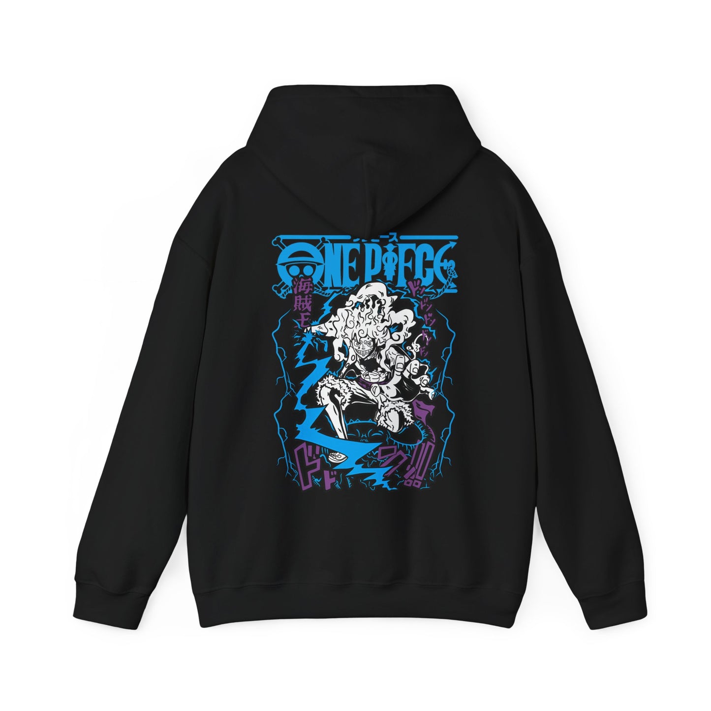 Luffy Gear Back Print Hoodie – One Piece 100% Cotton Anime Hoodie Featuring Gear 5 Design