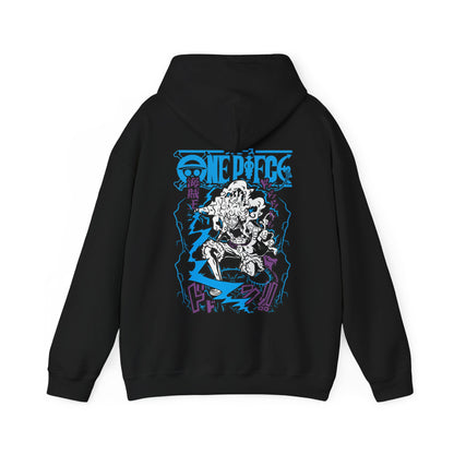 Luffy Gear Back Print Hoodie – One Piece 100% Cotton Anime Hoodie Featuring Gear 5 Design