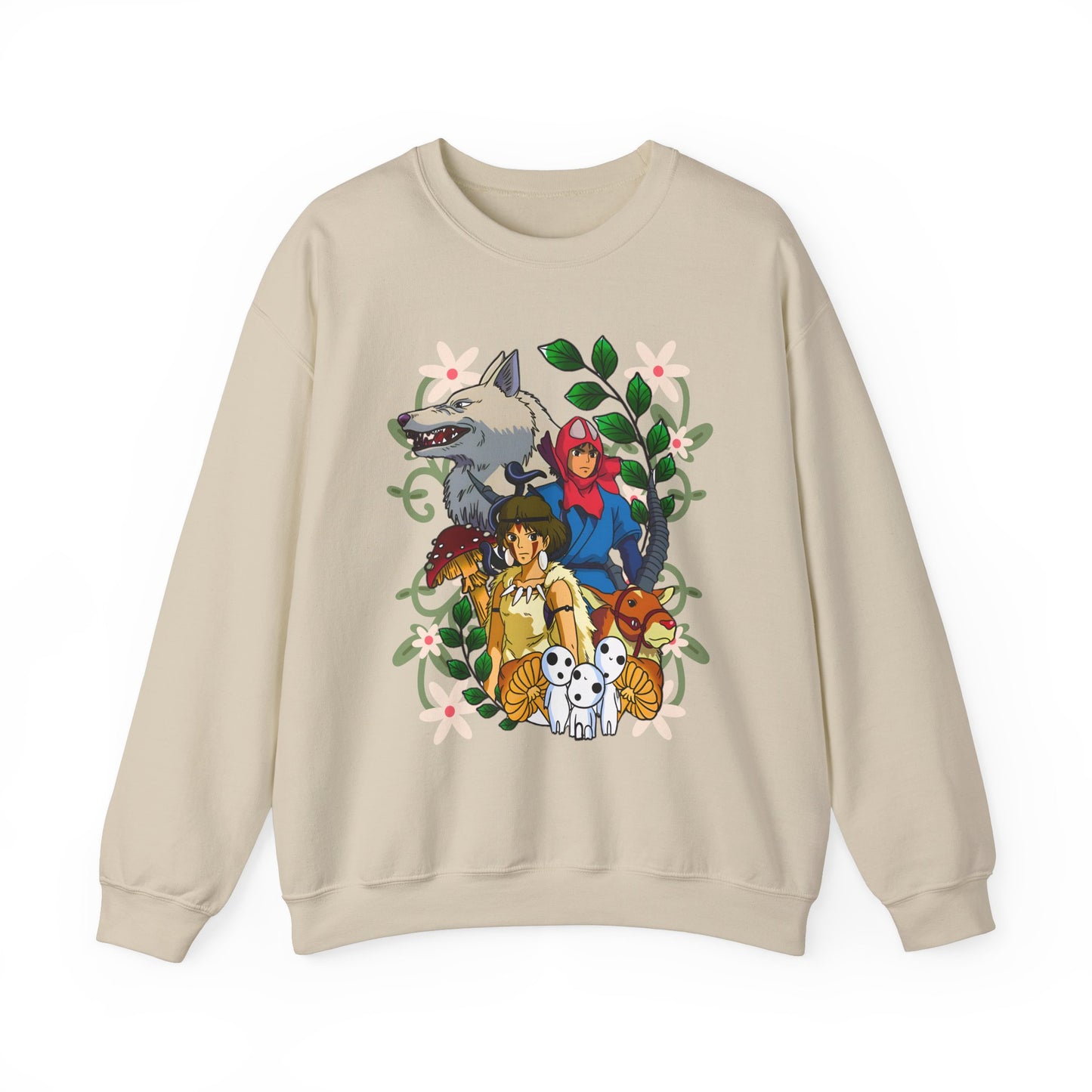 Princess Mononoke Art Cover Sweatshirt – 100% Cotton Studio Ghibli Anime Pullover
