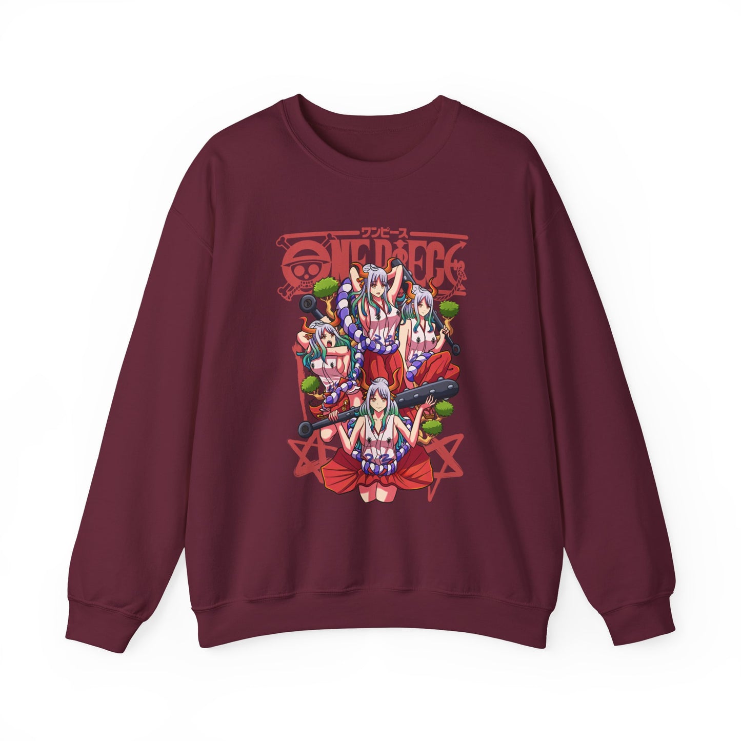 Yamato One Piece Sweatshirt – 100% Cotton Anime Pullover for Wano Arc Fans