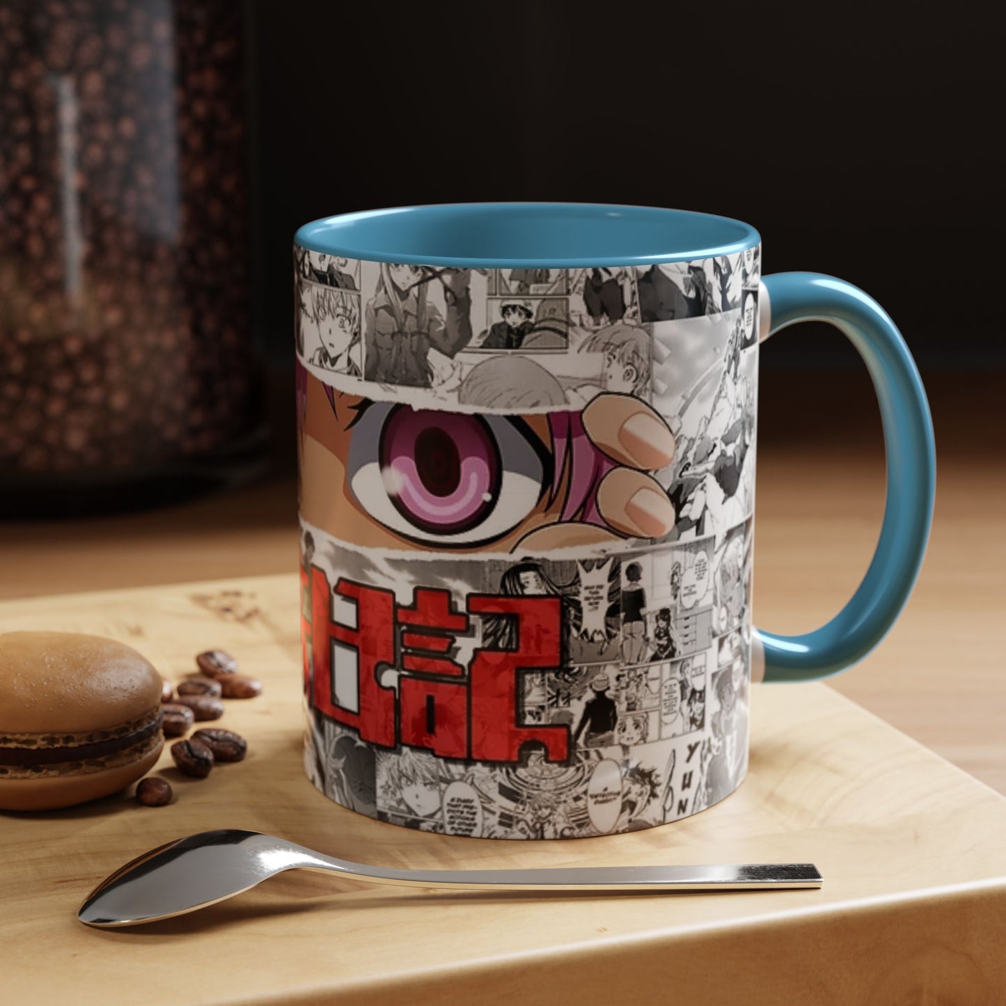 Yuno Gasai Accent Handle Mug – Future Diary Anime Cup – 11oz & 15oz Ceramic Gift for Yandere Fans
