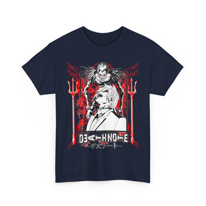 Death Note Anime T-Shirt – 100% Cotton Tee Featuring Light, L, and Ryuk