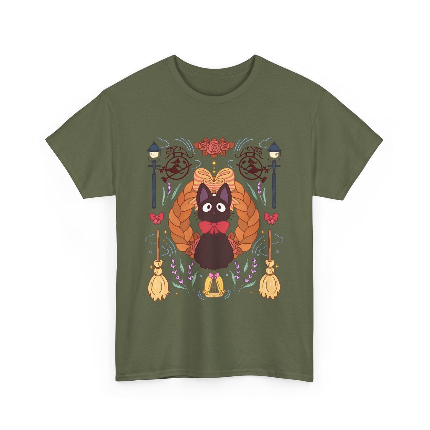 Jiji Collage T-Shirt – 100% Cotton Studio Ghibli Cat Tee