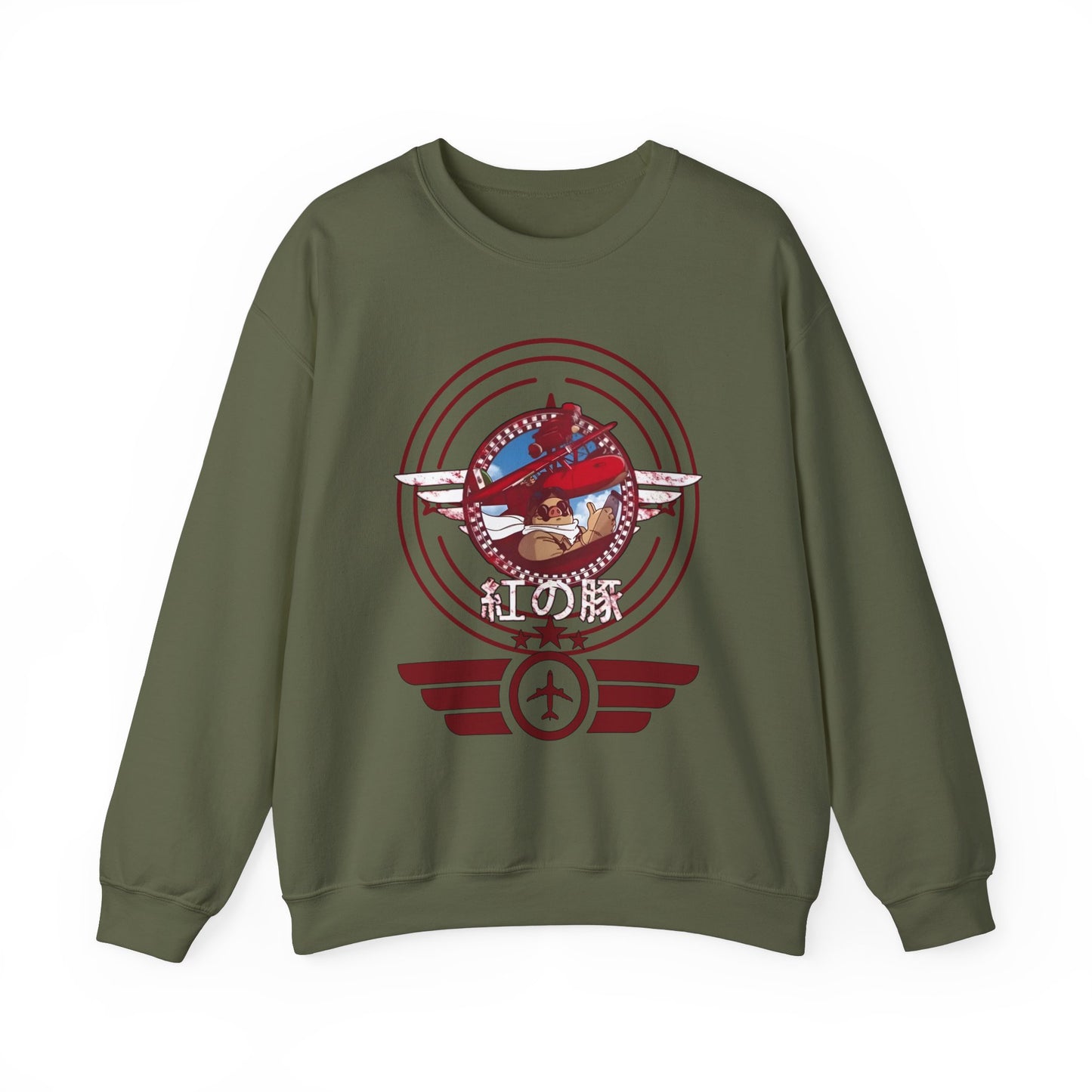 Porco Rosso Aviator Sweatshirt – 100% Cotton Studio Ghibli Pilot Anime Pullover