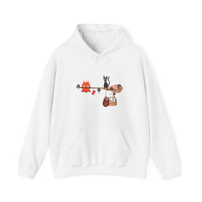 Calcifer Jiji Soot Sprites Hoodie – 100% Cotton Studio Ghibli Anime Character Hoodie