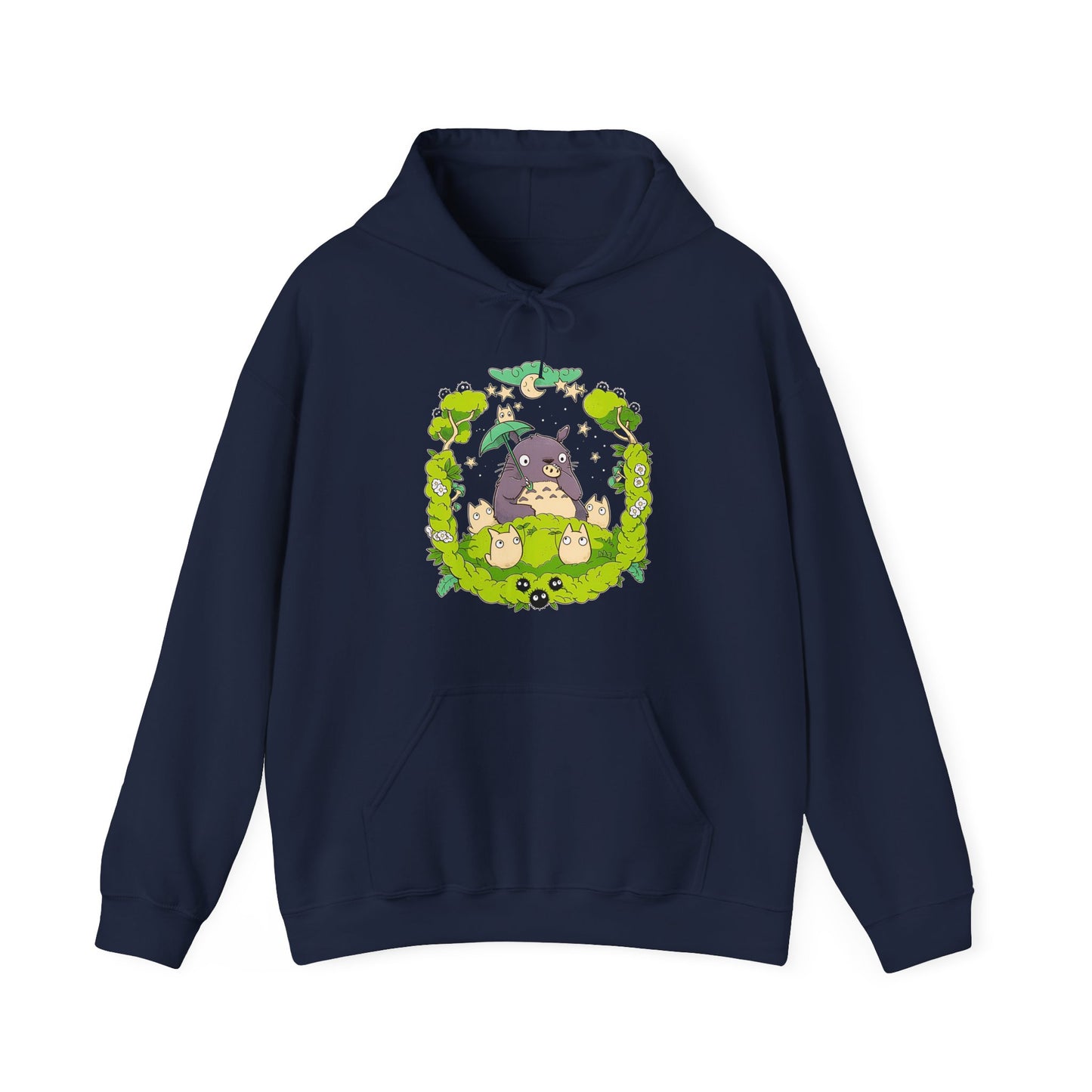 Totoro Forest Magic Hoodie – 100% Cotton Studio Ghibli Hoodie Inspired by My Neighbor Totoro