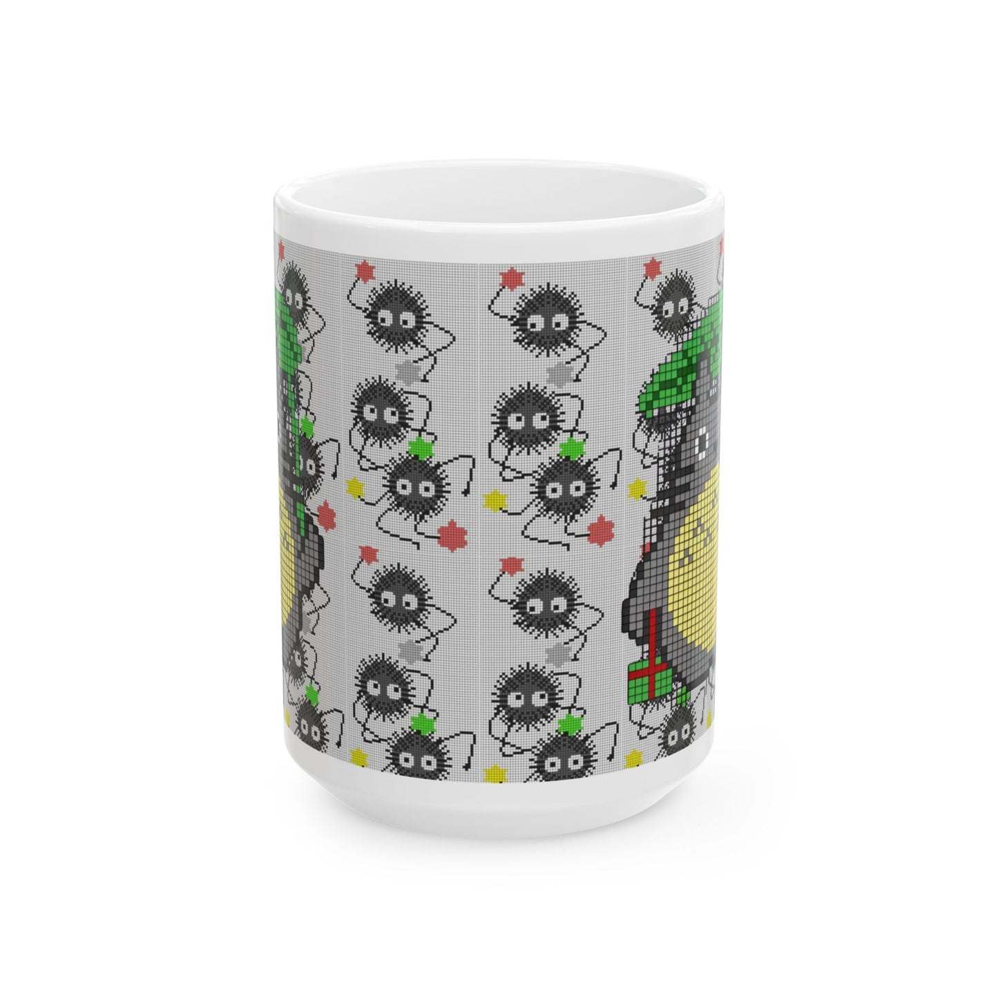 Totoro & Soot Sprites Mug – Studio Ghibli Ceramic Coffee Cup – 11oz & 15oz Anime Gift for Fans