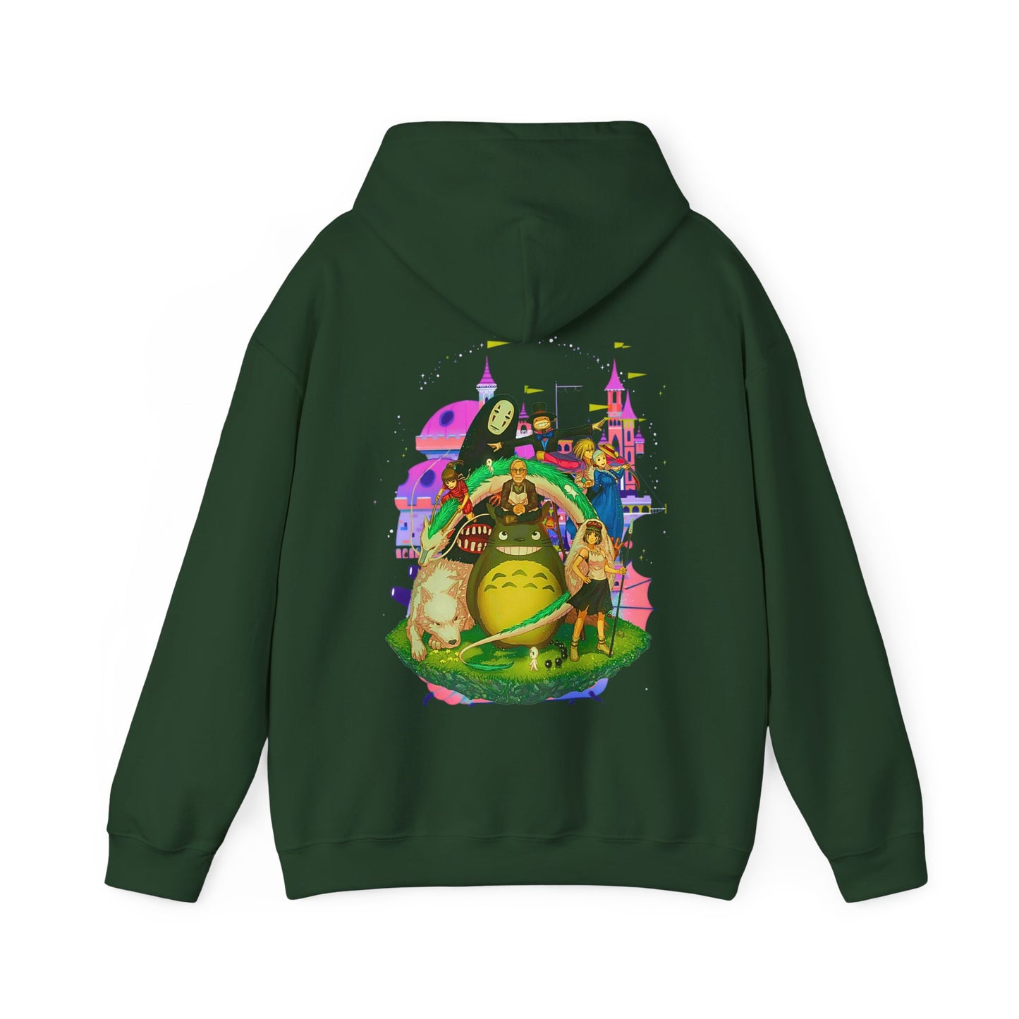 Hayao Miyazaki Characters Hoodie – 100% Cotton Studio Ghibli Back Print Pullover