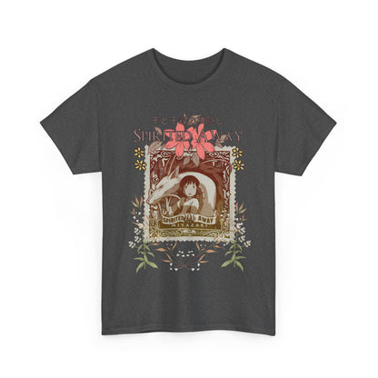Spirited Away Philately T-Shirt – 100% Cotton Anime Stamp-Inspired Tee for Studio Ghibli Fans