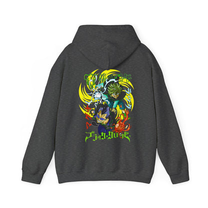 Magna and Luck Black Clover Back Print Hoodie – 100% Cotton Anime Sweatshirt for True Fans