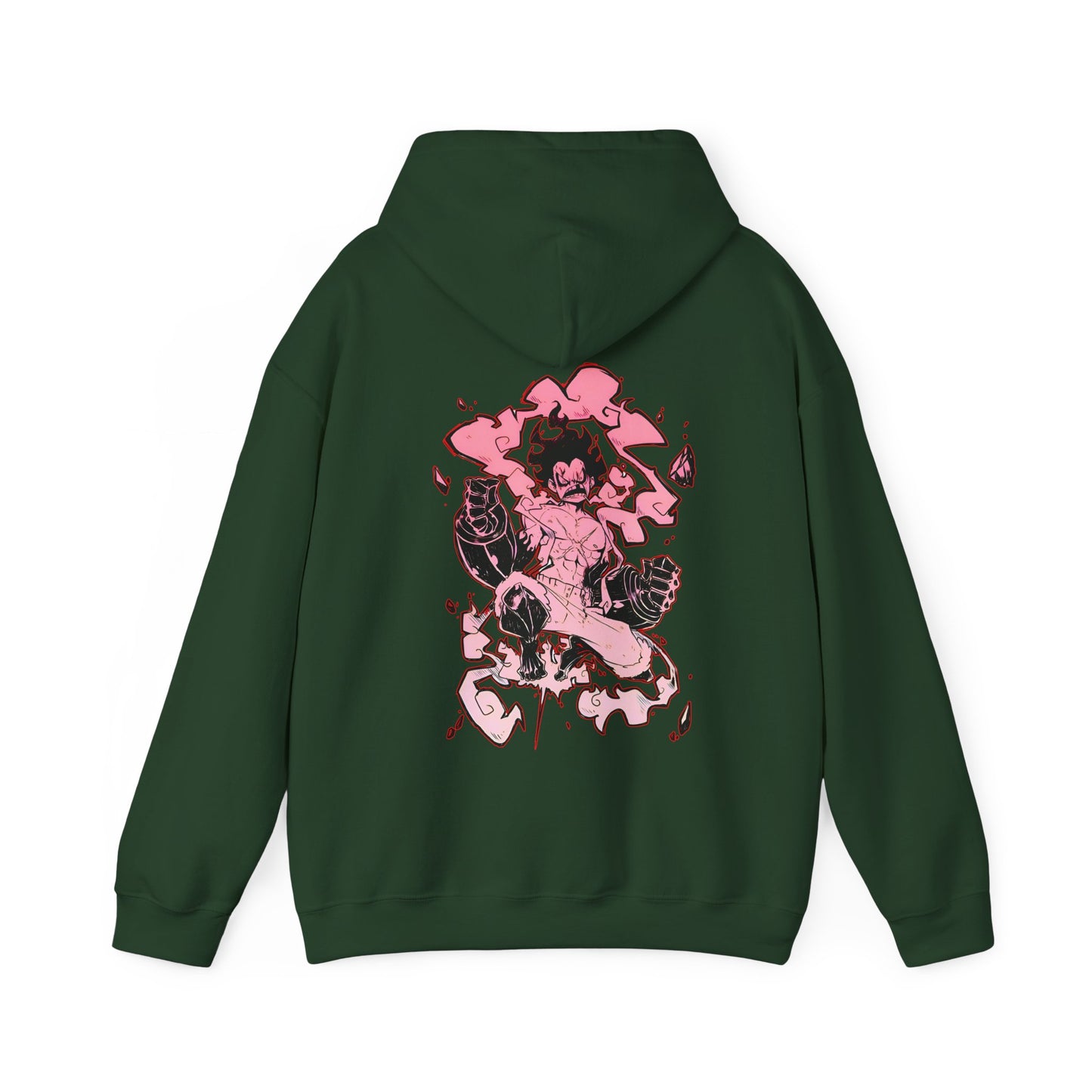 Luffy Gear Fourth Snakeman Back Print Hoodie – 100% Cotton One Piece Anime Hoodie