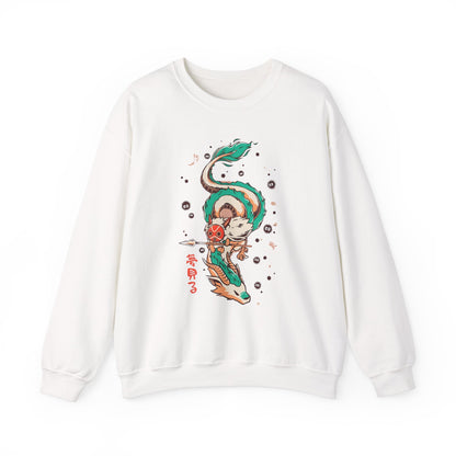 Haku and Princess Mononoke Sweatshirt – 100% Cotton Studio Ghibli Pullover for Anime Fans