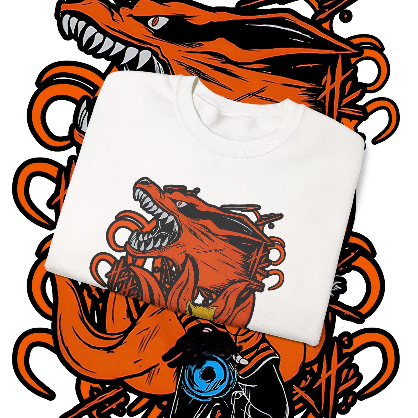 Naruto Uzumaki Kurama Anime Sweatshirt 100% Cotton