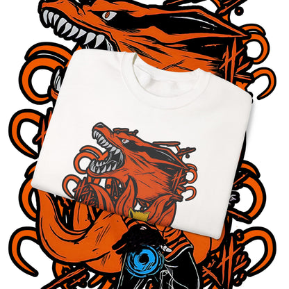 Naruto Uzumaki Kurama Anime Sweatshirt 100% Cotton