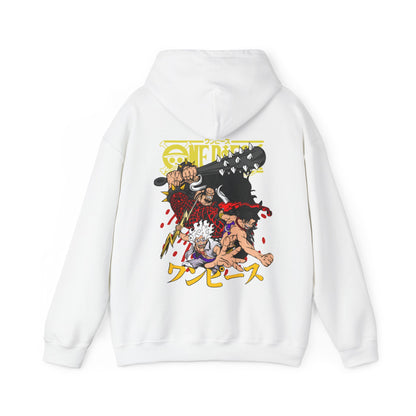 Kaido, Luffy & Ace Back Print Hoodie – 100% Cotton One Piece Anime Sweatshirt