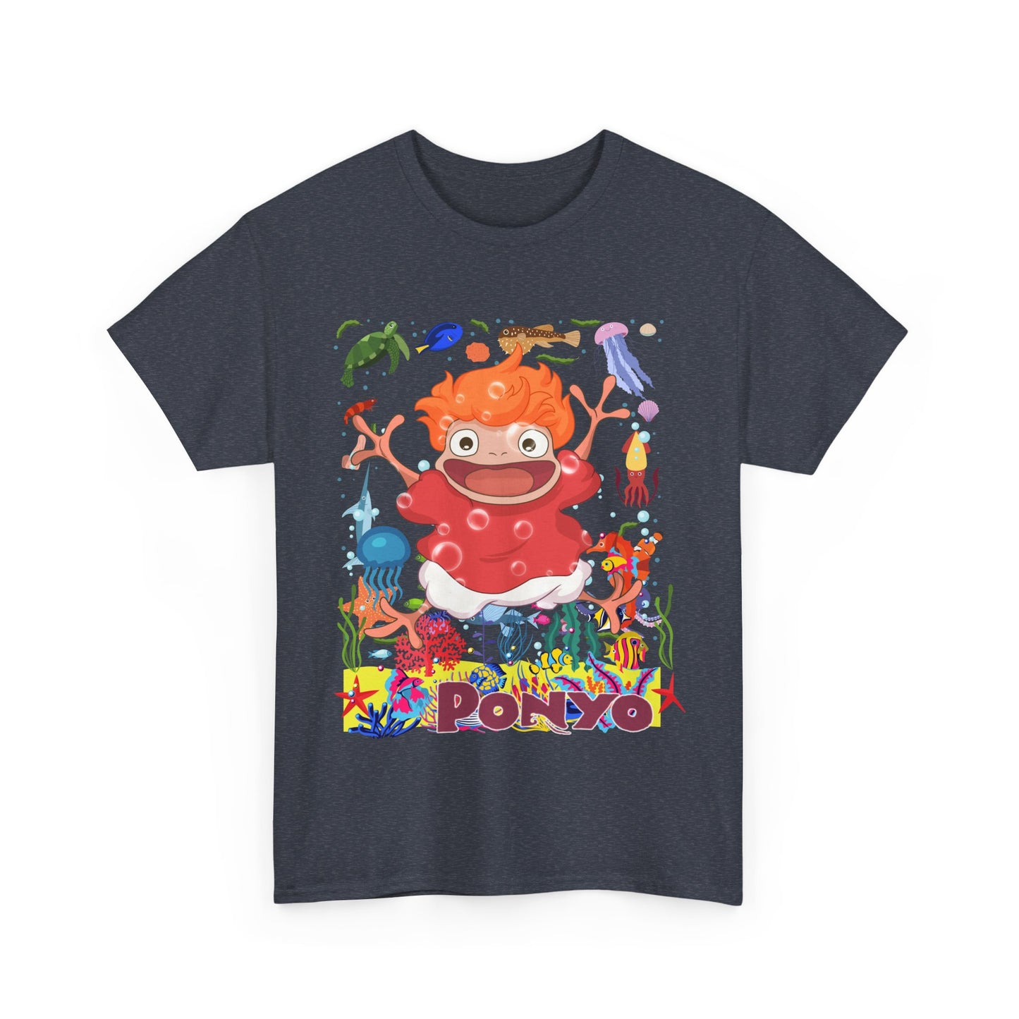 Ponyo Studio Ghibli T-Shirt 100% Cotton Anime Tee