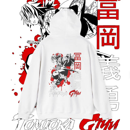 Giyu Tomioka Back Print Hoodie | Demon Slayer Hashira 100% Cotton