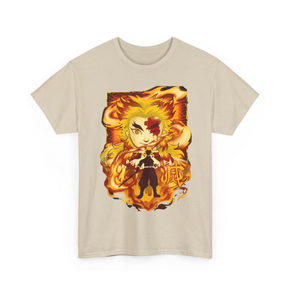 Kyojuro Rengoku Demon Slayer T-Shirt – 100% Cotton Anime Tee for Flame Hashira Fans