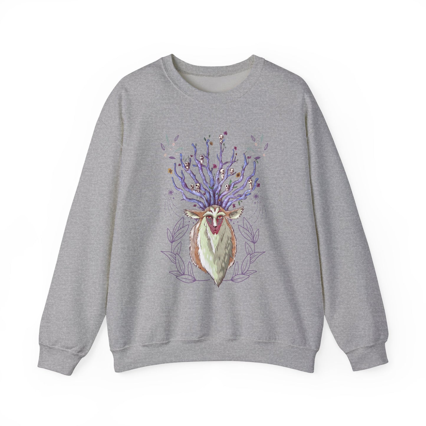 Forest Spirit Sweatshirt – 100% Cotton Princess Mononoke Pullover | Studio Ghibli Anime Sweater