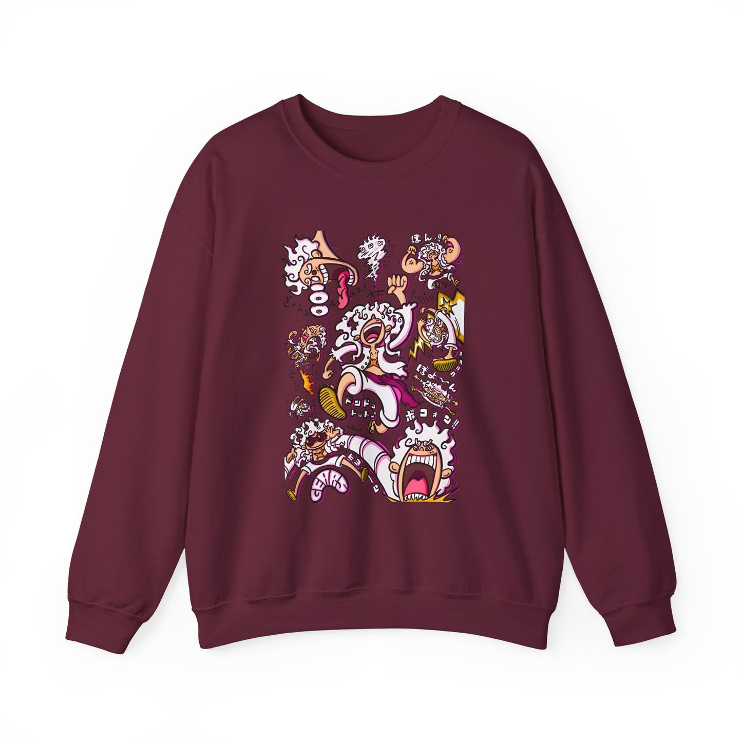 Funny Luffy One Piece Sweatshirt – 100% Cotton Anime Pullover for Straw Hat Fans