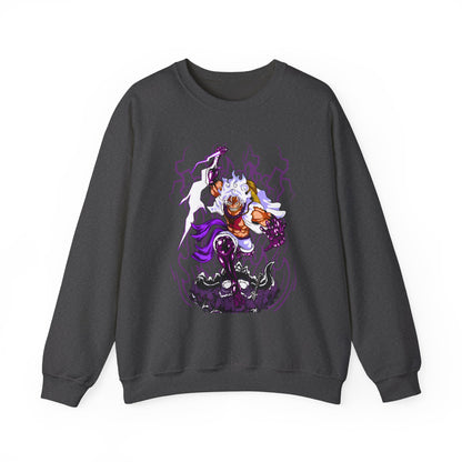 Luffy Gear 5 One Piece Sweatshirt – 100% Cotton Anime Pullover for Straw Hat Fans