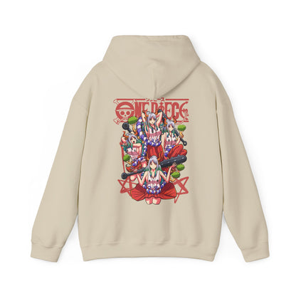 Yamato One Piece Back Print Hoodie – 100% Cotton Wano Arc Anime Hoodie