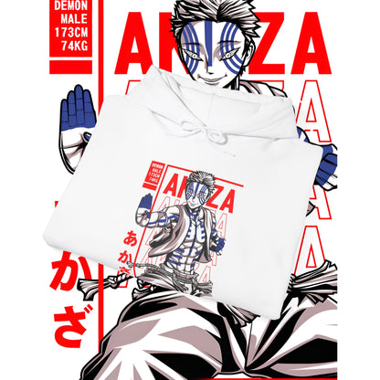 Akaza Demon Slayer Moon Hoodie – Premium 100% Cotton Anime Streetwear