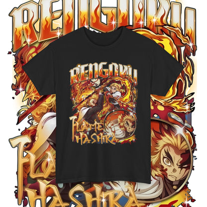 Rengoku Flame Bootleg Tee | Hashira Anime Shirt 100% Cotton