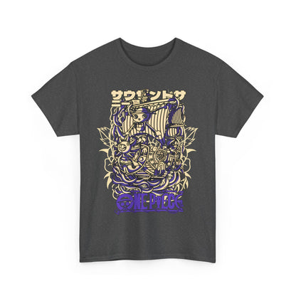 One Piece Ship T-Shirt – 100% Cotton Anime Tee Featuring Going Merry & Thousand Sunny