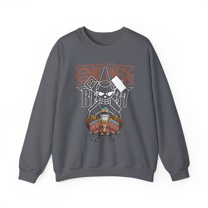 Franky One Piece Sweatshirt – 100% Cotton Anime Crewneck for True Fans