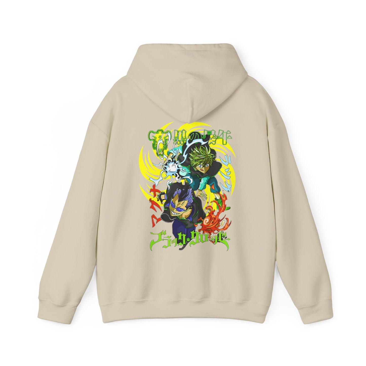 Magna and Luck Black Clover Back Print Hoodie – 100% Cotton Anime Sweatshirt for True Fans