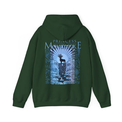 Mononoke Princess Forest Spirit Back Print Hoodie – 100% Cotton Studio Ghibli Anime Sweatshirt