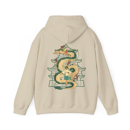 Haku Spirited Away Back Print Hoodie – 100% Cotton Studio Ghibli Anime Sweatshirt