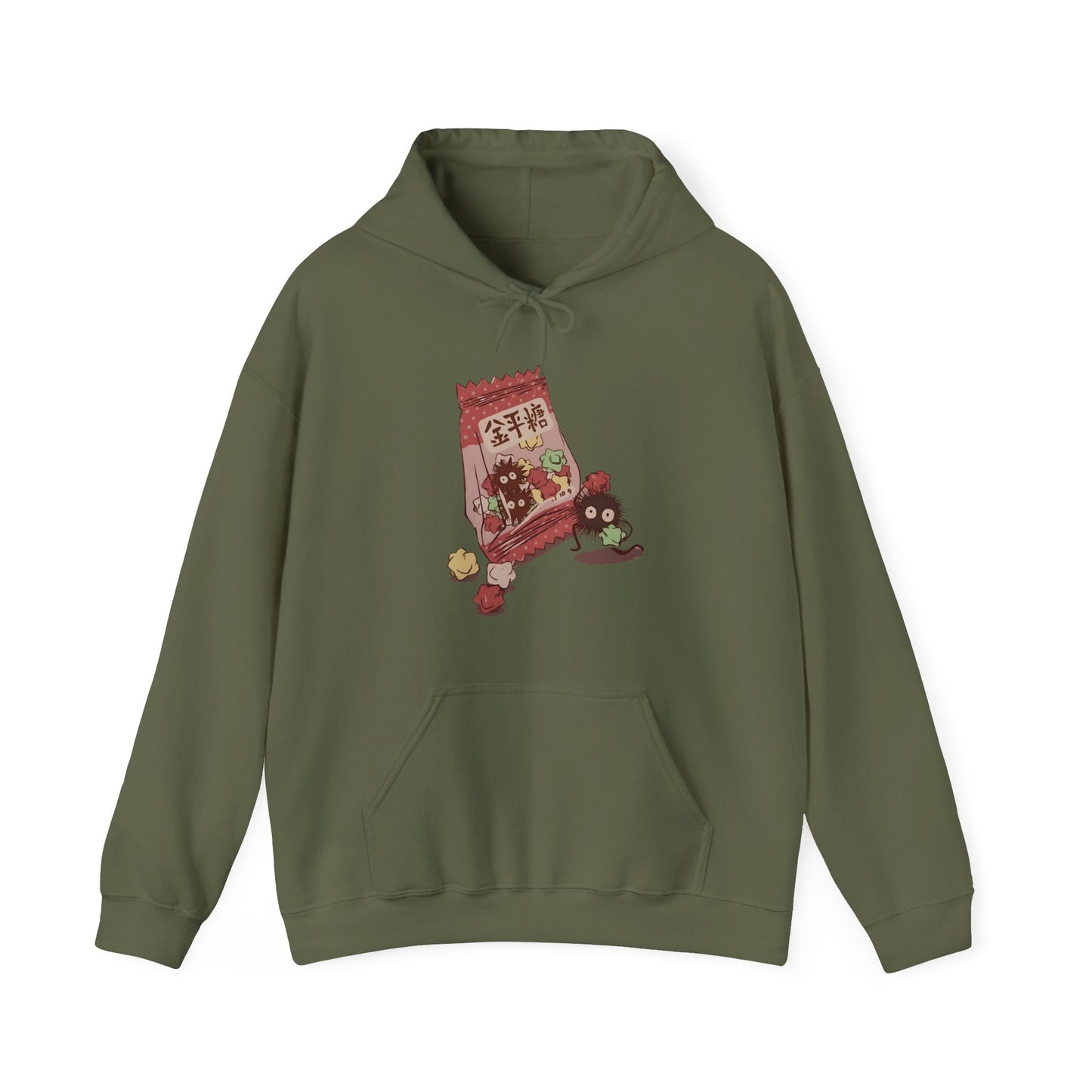 Soot Sprites Candy Hoodie – 100% Cotton Studio Ghibli Anime Hoodie for Fans