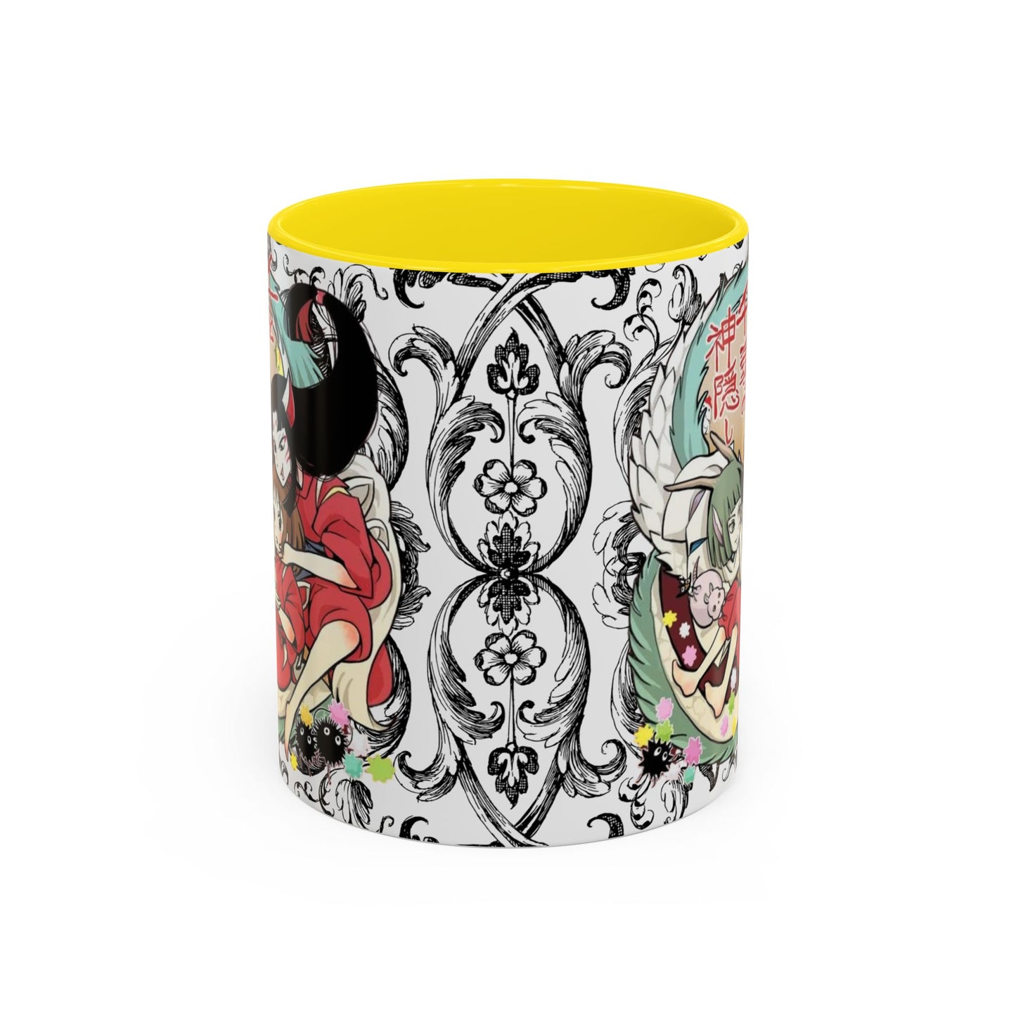 Spirited Away Cool Accent Mug – Studio Ghibli Color Handle Coffee Cup – 11oz & 15oz Ceramic Gift for Anime Fans