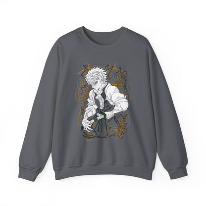 Sanemi Shinazugawa Demon Slayer Sweatshirt – 100% Cotton Anime Pullover for Kimetsu no Yaiba Fans