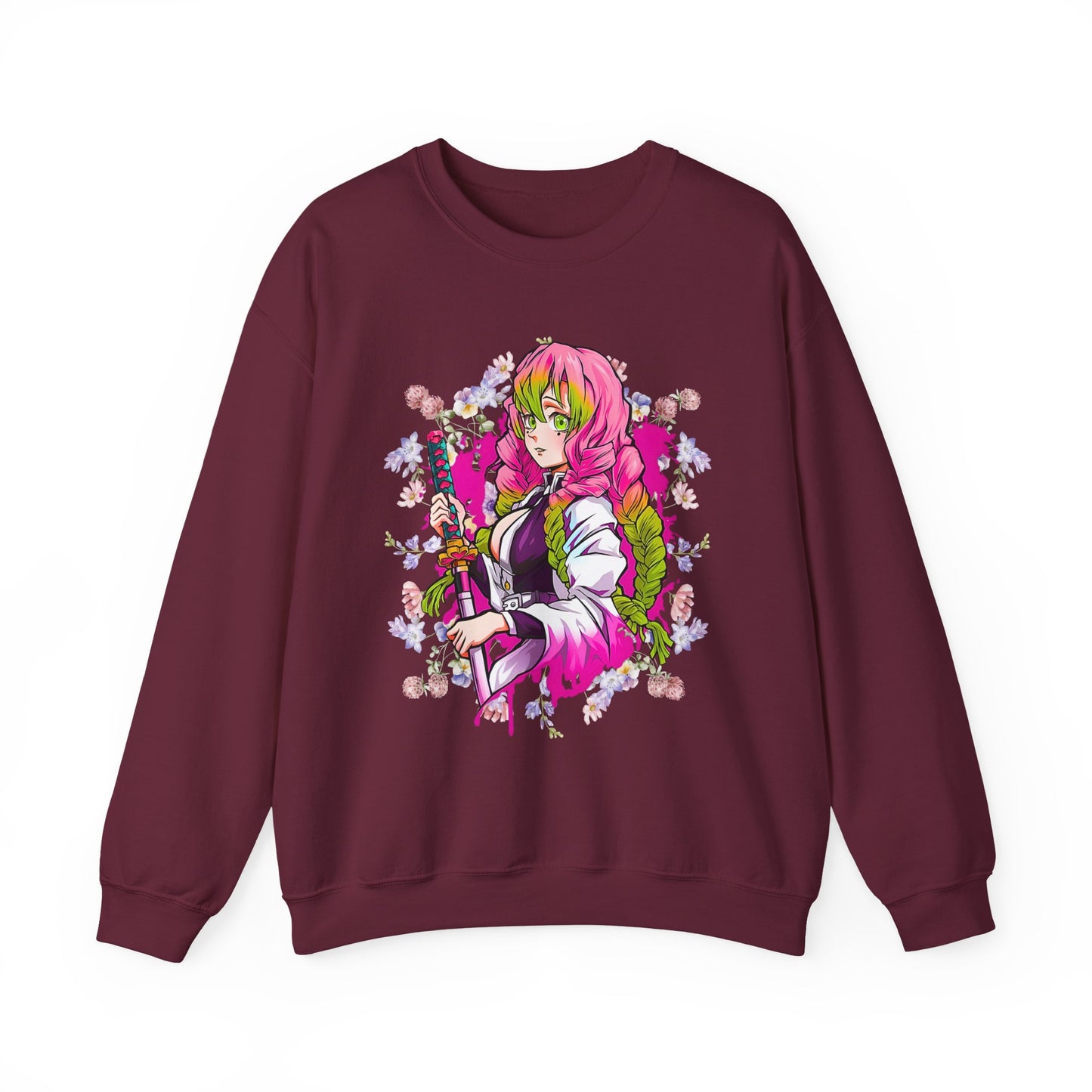 Mitsuri Kanroji Love Hashira Sweatshirt | 100% Cotton Demon Slayer Anime Pullover