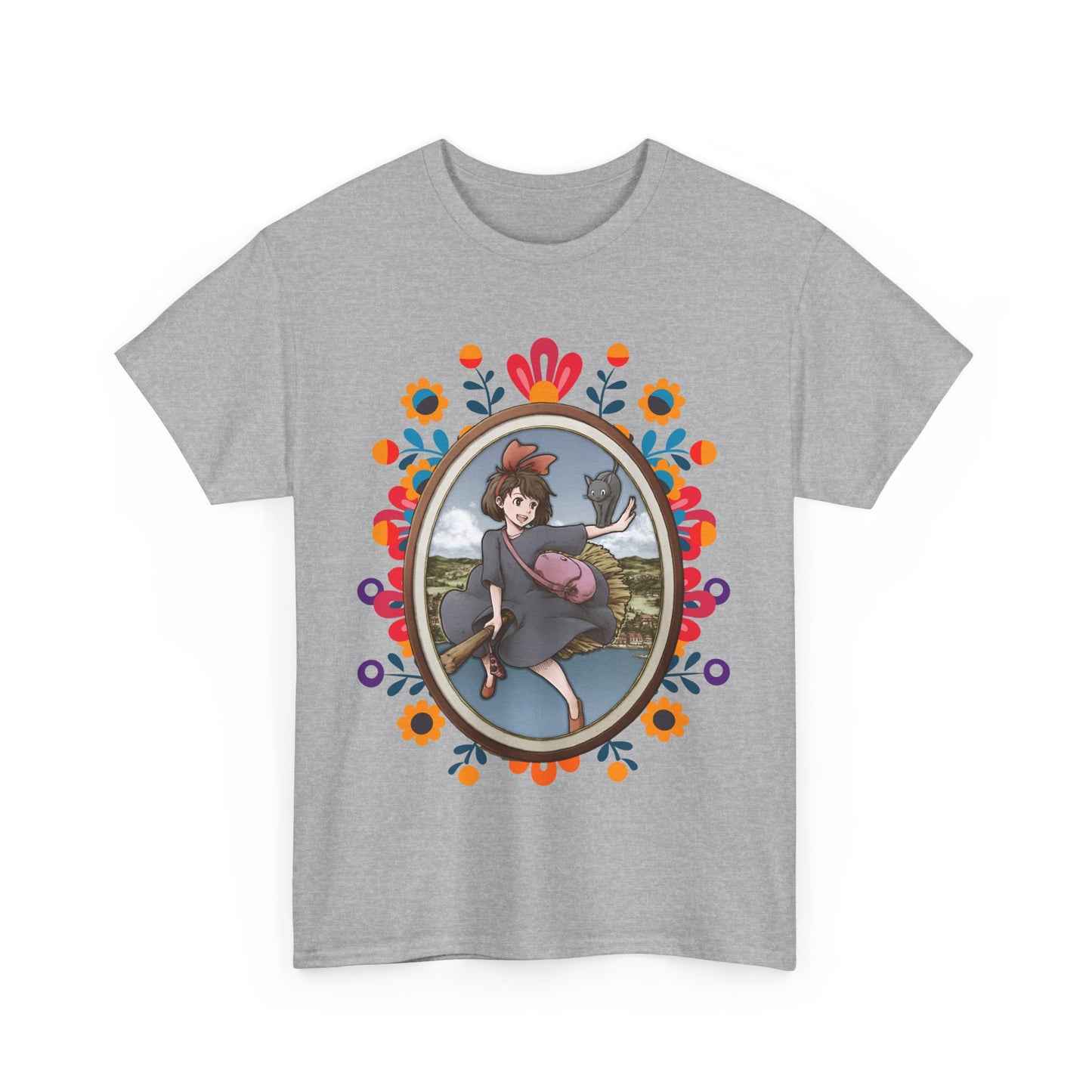 Kiki's Delivery Service Art T-Shirt 100% Cotton Studio Ghibli Anime Tee
