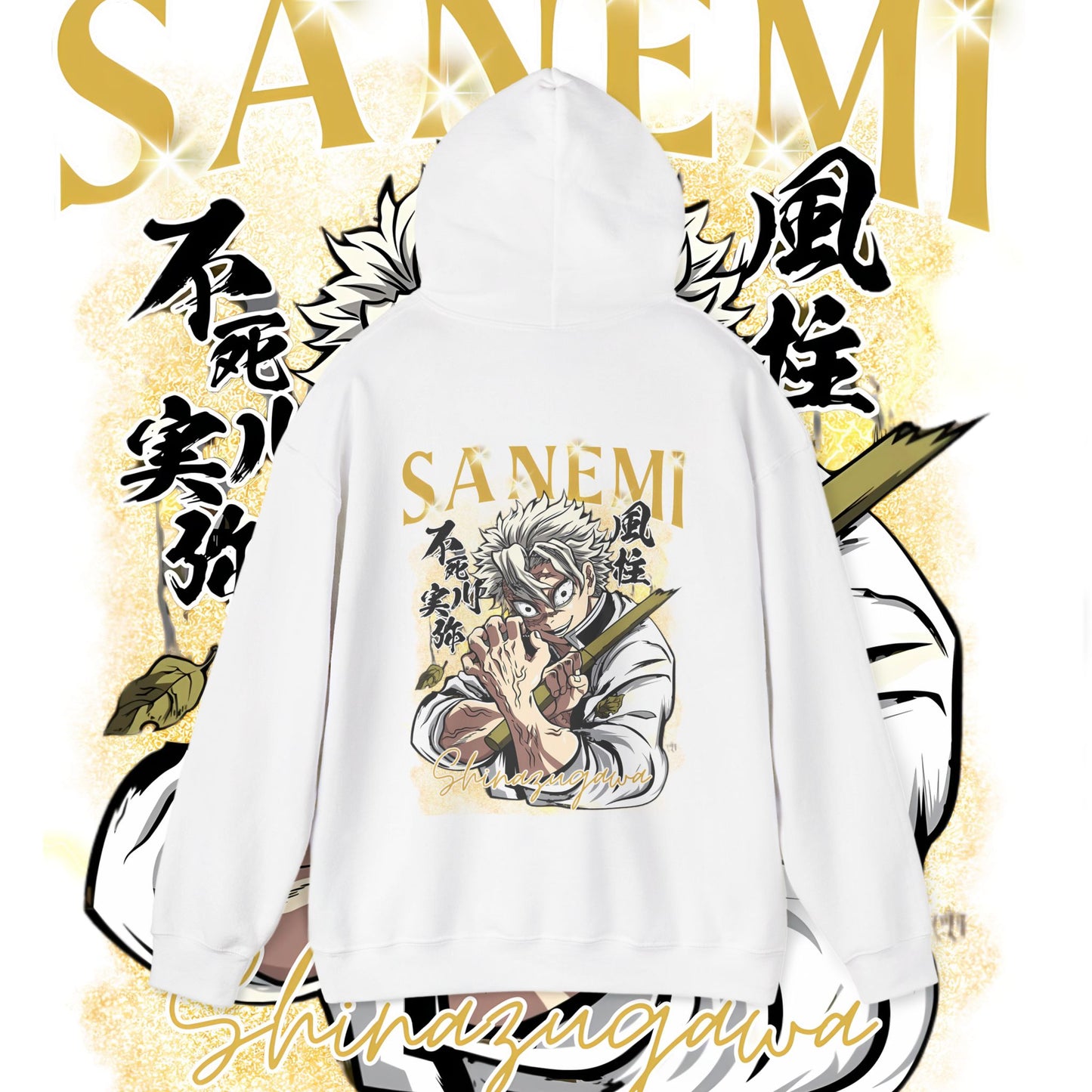 Sanemi Shinazugawa Hashira Back Print Hoodie – 100% Cotton Anime Streetwear