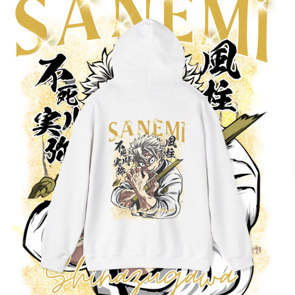 Sanemi Shinazugawa Hashira Back Print Hoodie – 100% Cotton Anime Streetwear