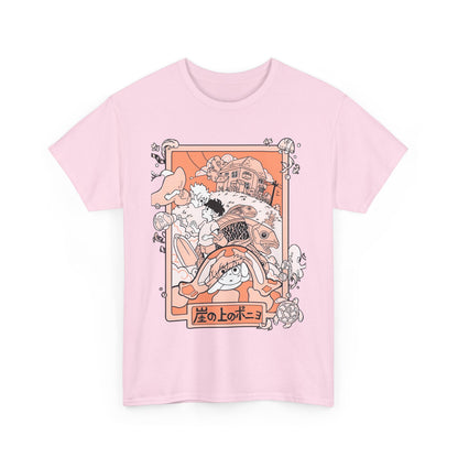 Ponyo Art T-Shirt – 100% Cotton Studio Ghibli Ocean Anime Tee