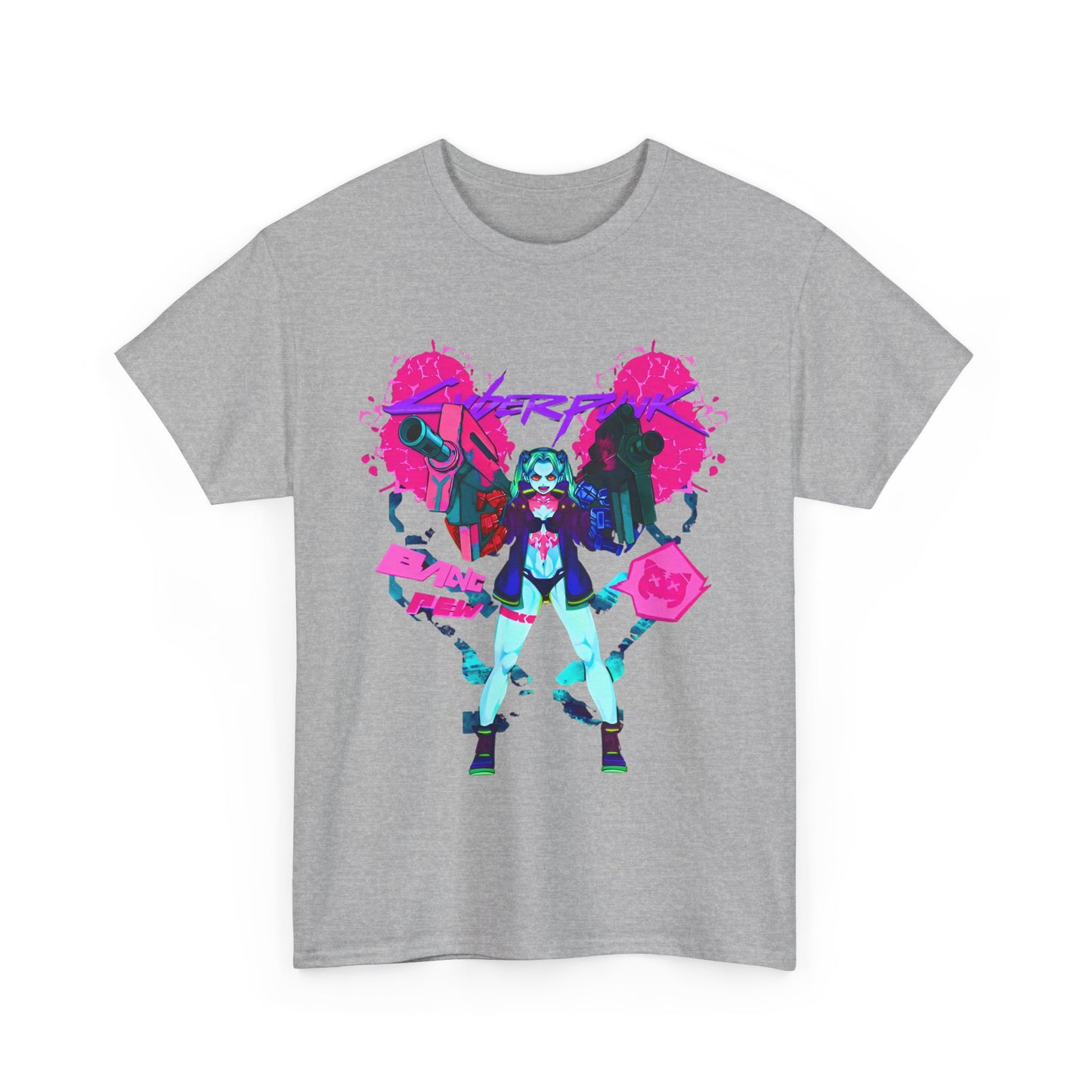Rebecca Cyberpunk Edgerunners T-Shirt – 100% Cotton Anime Tee Featuring the Iconic Netrunner