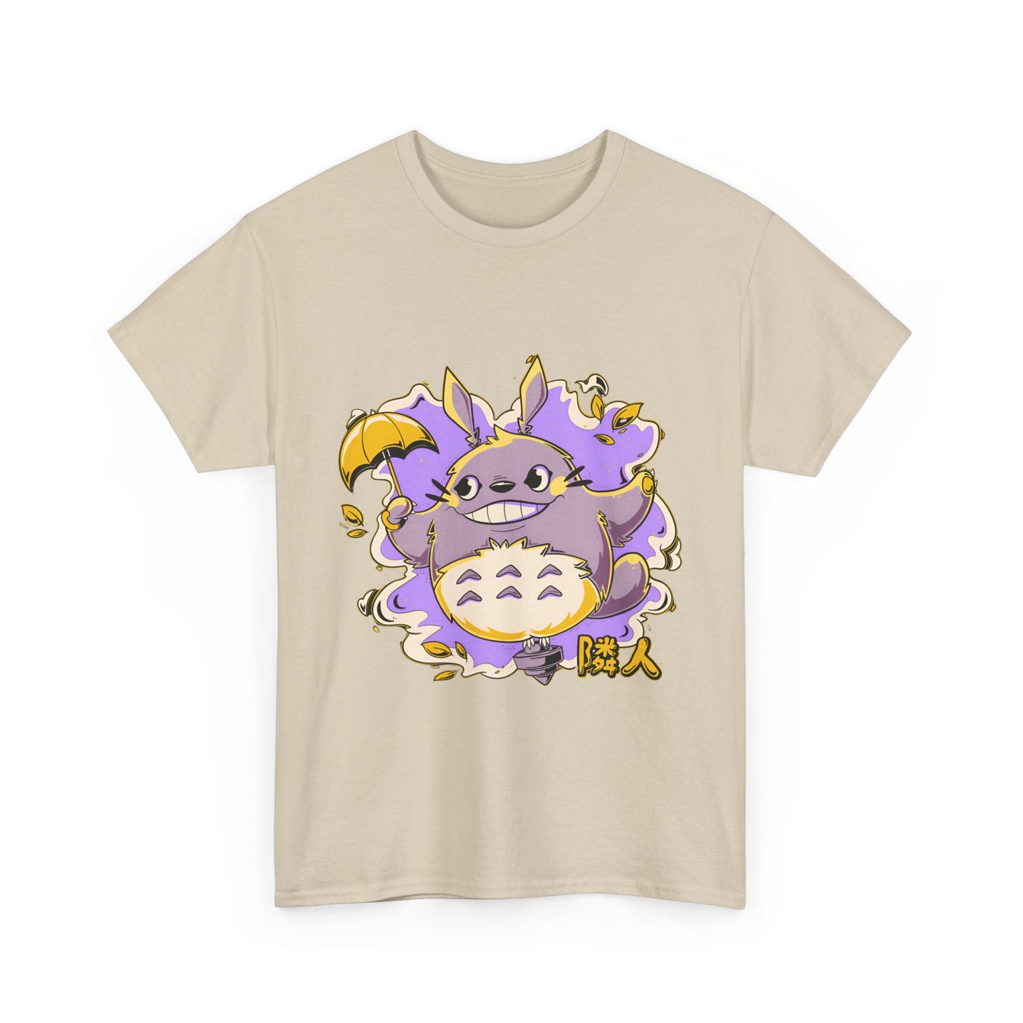 Totoro Purple Art T-Shirt 100% Cotton | Studio Ghibli Anime Tee